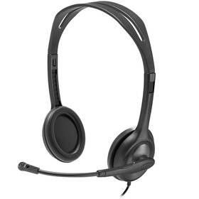Headset Logitech H111 šedý - rozbaleno - 24 měsíců záruka