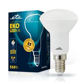 Žárovka LED ETA EKO LEDka reflektor 6W, E14, teplá bílá (ETAR50W6WW01) - rozbaleno - 24 měsíců záruka