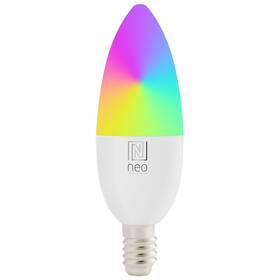 Chytrá žárovka IMMAX NEO SMART LED E14 6W RGB+CCT barevná a bílá, stmívatelná, WiFi (07716L)