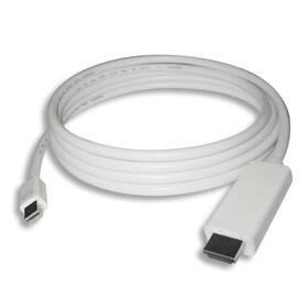 Kabel PremiumCord Mini DisplayPort / HDMI, M/M, 1m (kportadmk01-01) bílý - zánovní - 12 měsíců záruka