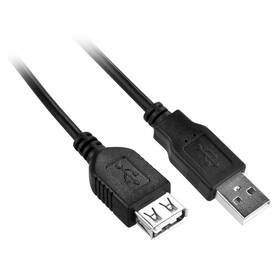 Kabel GoGEN USB, 1,5m, prodlužovací (GOGUSBAA150FM01) černý