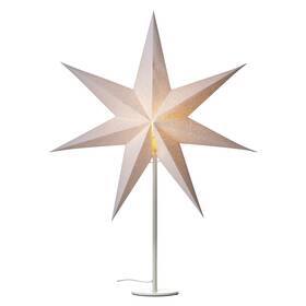 LED dekorace EMOS svícen na žárovku E14 s papírovou hvězdou bílý, 67x45 cm, vnitřní - zánovní - 12 měsíců záruka