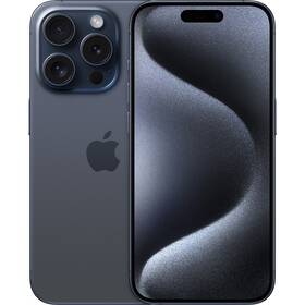 Mobilní telefon Apple iPhone 15 Pro 256GB Blue Titanium (MTV63SX/A) - rozbaleno - 24 měsíců záruka