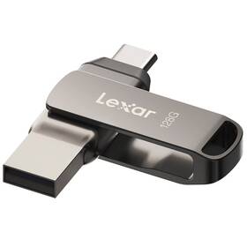 USB Flash Lexar JumpDrive D400 Dual, 128GB (LJDD400128G-BNQNG) šedý