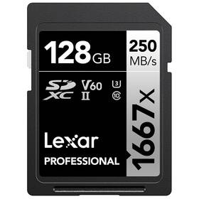 Paměťová karta Lexar Professional 1667x SDXC 128GB UHS-II, (250R/120W), C10 V60 U3 - rozbaleno - 24 měsíců záruka