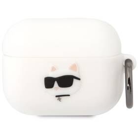 Pouzdro Karl Lagerfeld 3D Logo NFT Choupette Head na Airpods Pro (KLAPRUNCHH) bílé