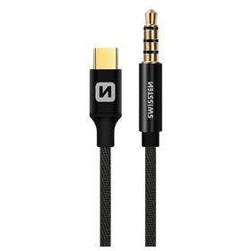 Kabel Swissten USB-C/Jack 3,5 mm, 1,5 m (73501303) černý