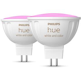 Chytrá žárovka Philips Hue 6,3 W, MR16, GU5,3, White and Color Ambiance, 2 ks (929003575302)