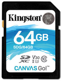 Paměťová karta Kingston Canvas Go! SDXC 64GB UHS-I U3 (90R/45W) (SDG/64GB)