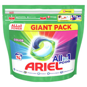 Kapsle na praní Ariel gelové kapsle Color 74ks
