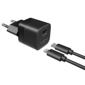 Nabíječka do sítě FIXED Mini USB-C PD 20W, MFI + Lightning kabel 1m (FIXC20M-CL-BK) černá