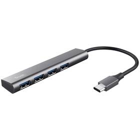 USB Hub Trust Halyx Aluminium USB-C/4x USB 3.2 Gen1 (24948) stříbrný