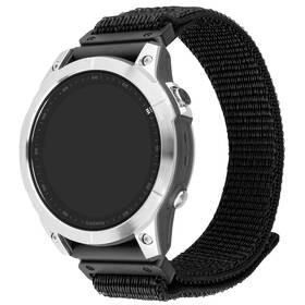 Řemínek FIXED Nylon Sporty Strap na Garmin QuickFit 26mm černá barva
