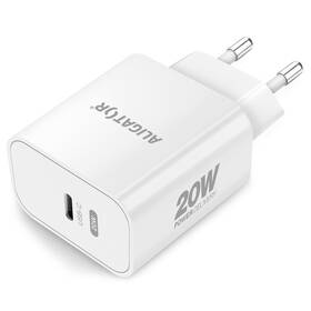 Nabíječka do sítě Aligator Power Delivery 20W, USB-C (CHPD0010) bílá