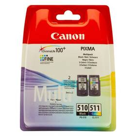 Inkoustová náplň Canon PG-510 / CL-511, 9ml - originální, CMYK (2970B010)