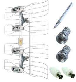 Venkovní anténa Solight DVB-T anténa - síto, VHF/UHF, 35dB vč. zesilovače 
