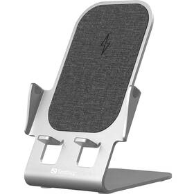 Bezdrátová nabíječka Sandberg Wireless Charger Stand 15W Alu (441-51) šedá