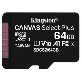 Paměťová karta Kingston Canvas Select Plus MicroSDXC 64GB UHS-I U1 (100R/10W) (SDCS2/64GBSP)