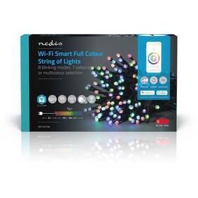 Vánoční osvětlení Nedis SmartLife LED, Wi-Fi, RGB, 84 LED, 10 m, Android / IOS (WIFILX01C84)