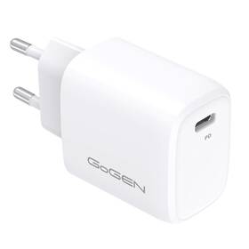 Nabíječka do sítě GoGEN ACHPD 120, 1x USB-C PD 20W bílá barva
