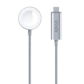 Nabíjecí kabel Epico USB-C na Apple Watch, 1,2m (9915112100063) stříbrný