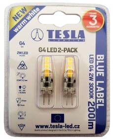 Žárovka LED Tesla bodová, 2W, G4, teplá bílá (2ks) (G4000230-PACK2)