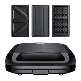 Sendvičovač Niceboy Snacker S3 Stainless Steel black černá barva
