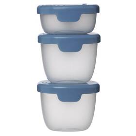 Sada potravinových dóz b.box Snack tubs 3 ks modrá barva

