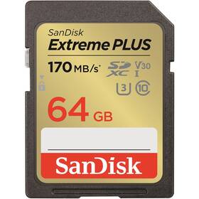 Paměťová karta SanDisk SDXC Extreme Plus 64GB UHS-I U3 (170R/80W) (SDSDXW2-064G-GNCIN)
