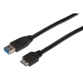 Kabel Digitus USB 3.0 / USB Micro B, 1m (AK-300116-010-S) černý