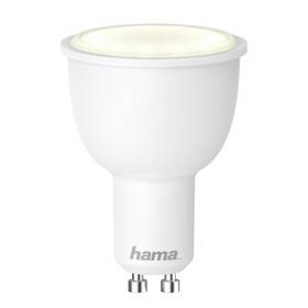 Chytrá žárovka Hama SMART WiFi LED, GU10, 4,5 W, bílá, stmívatelná (176558)