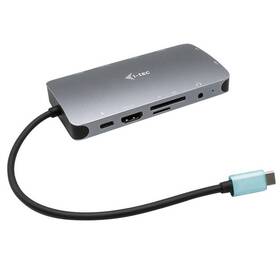 Dokovací stanice i-tec USB-C/3x USB 3.1, RJ45, 3,5mm jack, SD, Micro SD, HDMI, VGA, USB-C PD 100W (C31NANODOCKVGAPD)