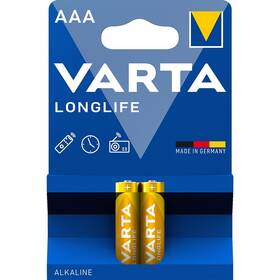 Baterie alkalická Varta Longlife AAA, LR03, blistr 2ks (4103101412)