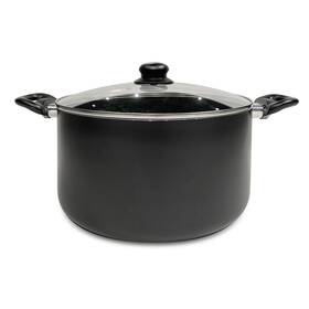 Hrnec s poklicí KITCHISIMO NERO 24 × 13 cm, 5,5 l