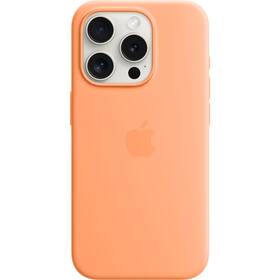 Kryt na mobil Apple Silicone Case s MagSafe pro iPhone 15 Pro - sorbetově oranžový (MT1H3ZM/A)
