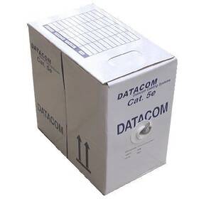 Kabel DATACOM UTP Cat.5e, PVC, box 305 m šedá barva
