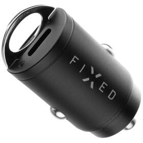 Adaptér do auta FIXED 2x USB-C, 30 W PD + USB-C kabel 1,2 m (FIXCC30M-2CC-BK) černý