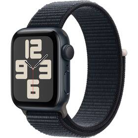 Chytré hodinky Apple Watch SE 2023 GPS 44mm pouzdro z temně inkoustového hliníku - temně inkoustový provlékací sportovní řemínek (MREA3QC/A)