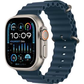 Chytré hodinky Apple GPS + Cellular, 49mm pouzdro z titanu - modrý oceánský řemínek (MREG3CS/A) - zánovní - 24 měsíců záruka