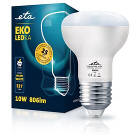 Žárovka LED ETA EKO LEDka reflektor 10W, E27, teplá bílá (R63W10WW)