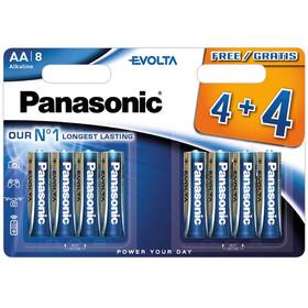 Baterie alkalická Panasonic Evolta AA, LR06, blistr 4+4ks (LR6EGE/8BW 4+4F)