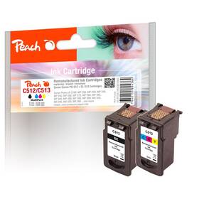 Inkoustová náplň Peach Canon PG-512/CL-513, MultiPack, 2x17 ml CMYK (316602)