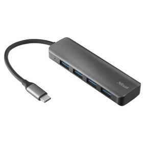 USB Hub Trust Halyx USB-C/4x USB 3.2 (23328) stříbrný