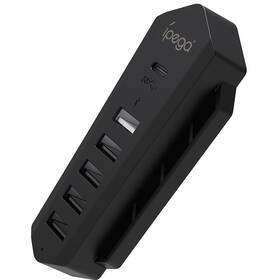 USB Hub iPega P5036 USB/USB-C pro PS5 6v1 černý