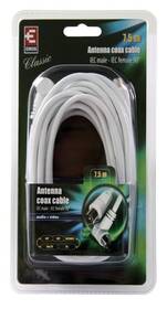 Koaxiální kabel EMOS 7,5m bílý