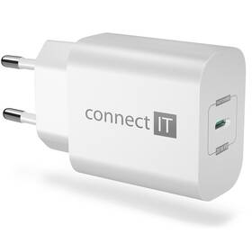 Nabíječka do sítě Connect IT Voyager2, 1× USB-C, 25W PD (CWC-2070-WH) bílá