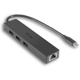 USB Hub i-tec USB-C/3x USB 3.0 + LAN (C31GL3SLIM) černý - rozbaleno - 24 měsíců záruka