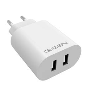 Nabíječka do sítě GoGEN ACH 206, 2x USB-A, 24W (ACH206W) bílá