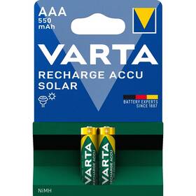 Baterie nabíjecí Varta Solar, HR03, AAA, 550mAh, Ni-MH, blistr 2ks (56733101402)