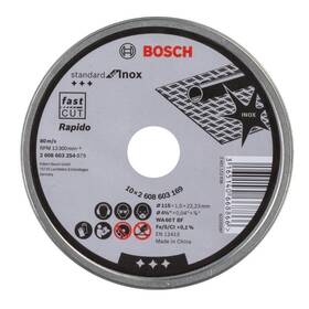 Řezný kotouč Bosch 125x1.0x22.23mm 10 ks v plechovce